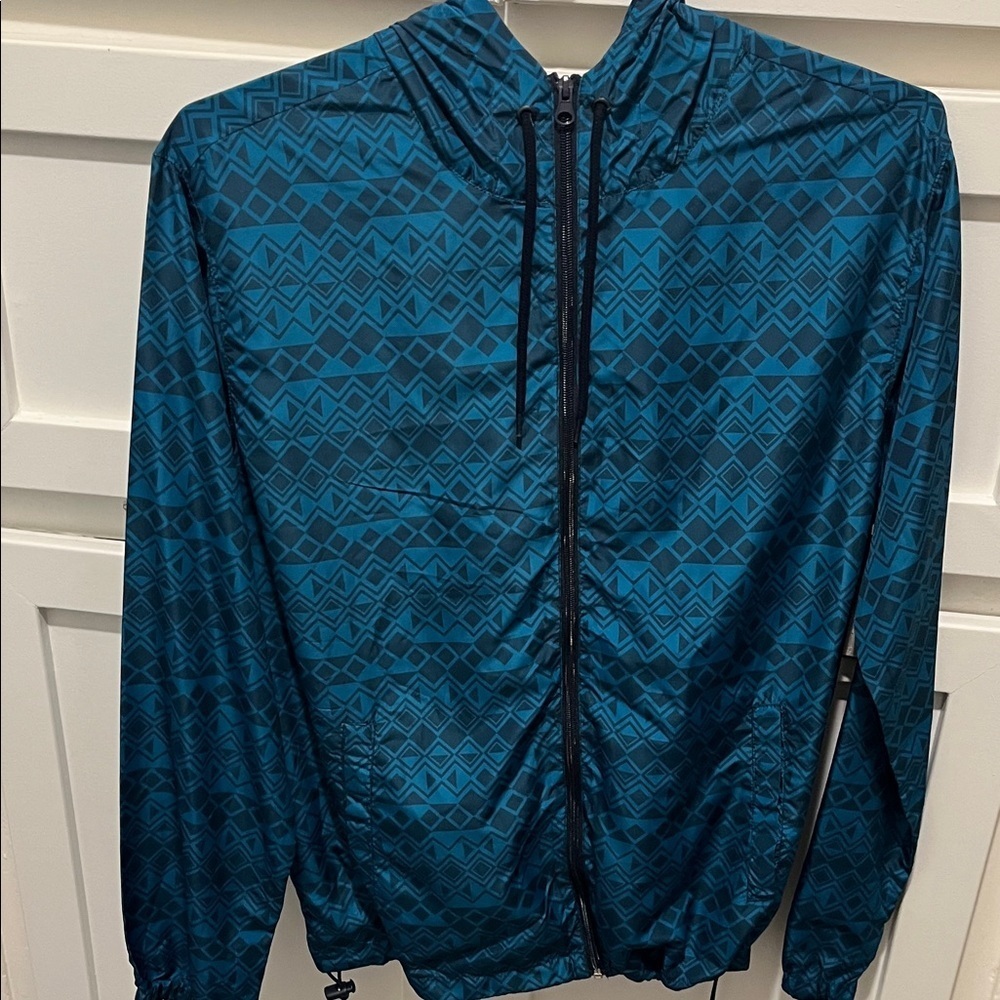 Men's Blue Geometric Jacket